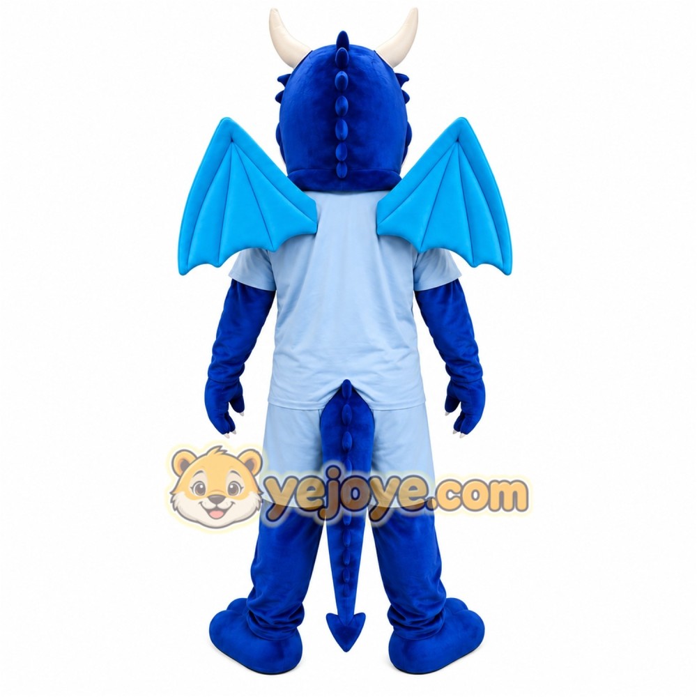 Blue Dragon Mascot Costume