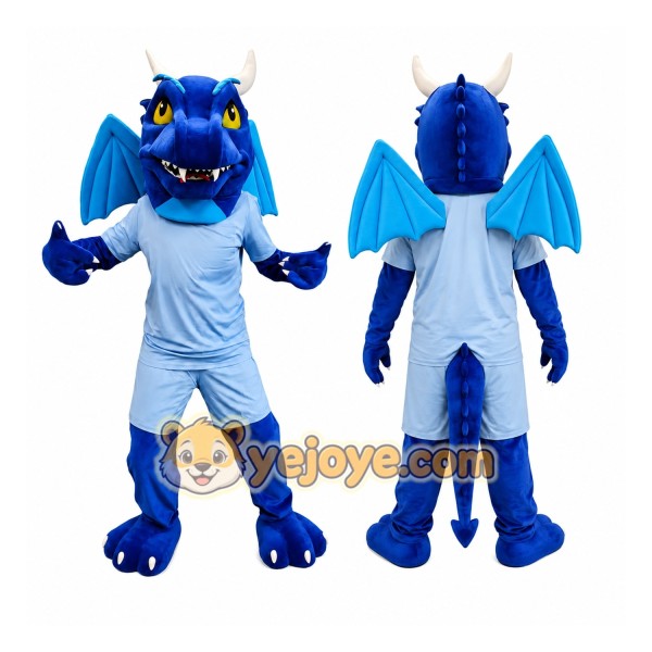 Blue Dragon Mascot Costume