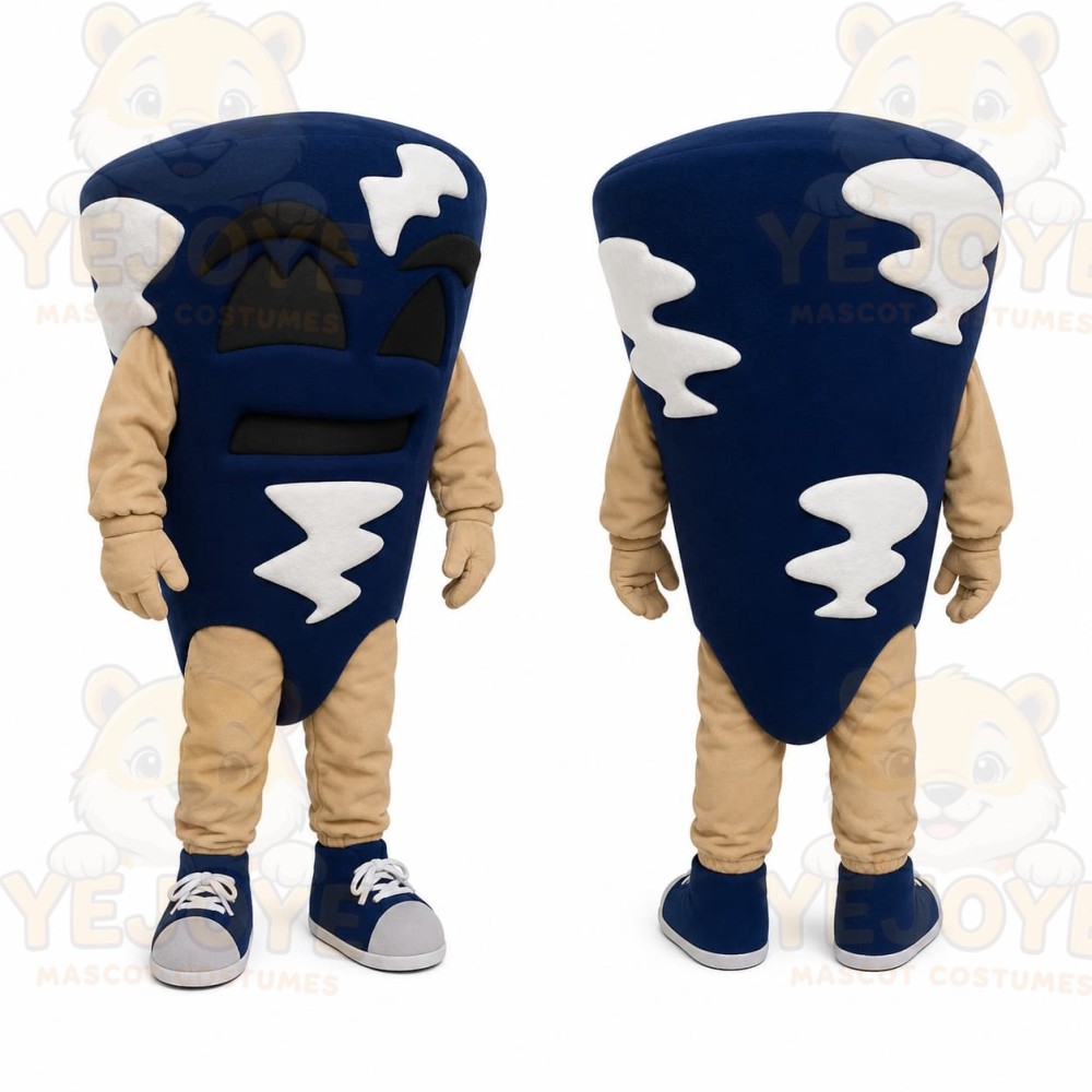 Blue Tornado Mascot Costume