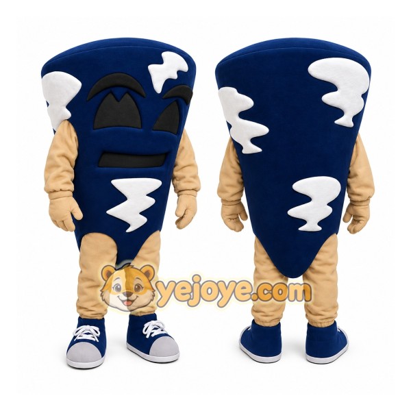 Blue Tornado Mascot Costume