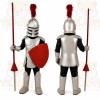 Silver Knight Mascot Costume