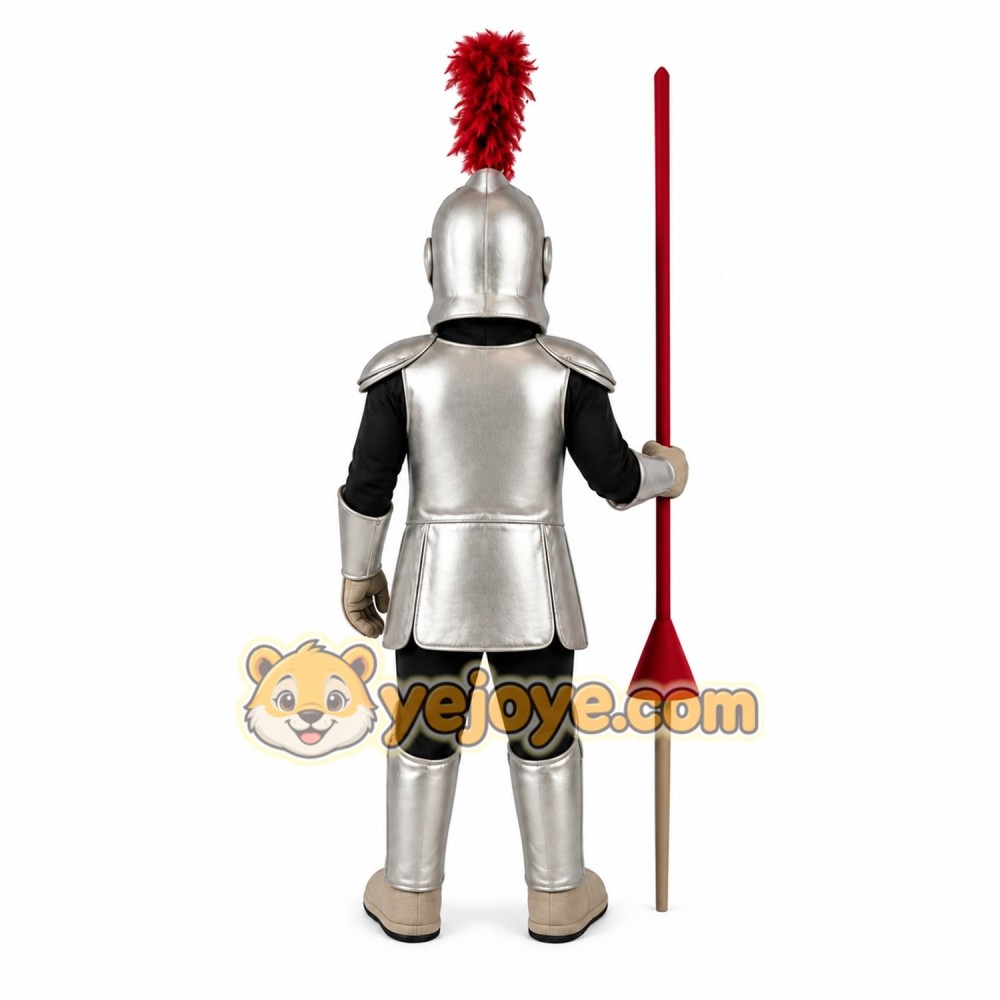 Silver Knight Mascot Costume Silver Knight Mascot Costume
