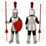 Silver Knight Mascot Costume