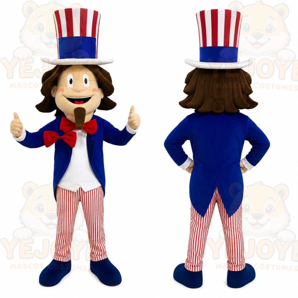 Patriotic Uncle Sam Mascot Costume