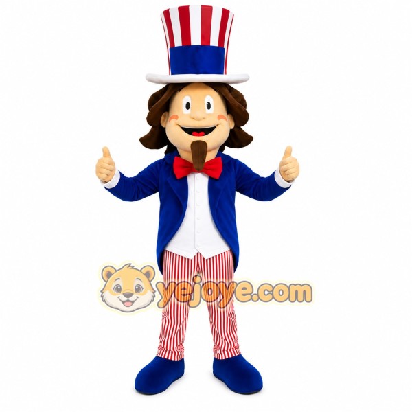 Patriotic Uncle Sam Mascot Costume