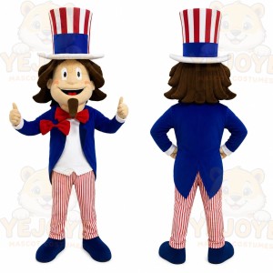 Patriotic Uncle Sam Mascot Costume