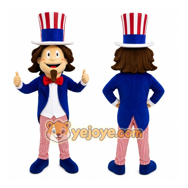 Patriotic Uncle Sam Mascot Costume