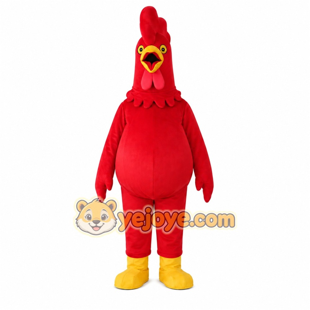 Red Rooster Mascot Costume