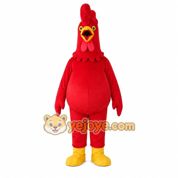 Red Rooster Mascot Costume Red Rooster Mascot Costume