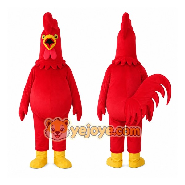 Red Rooster Mascot Costume