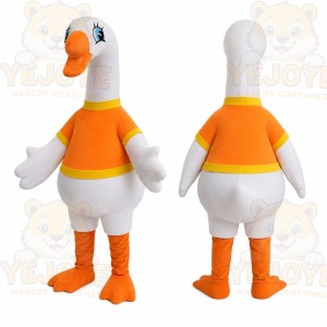White Goose Mascot Costume