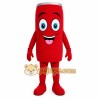 Red Rectangle Mascot Costume Red Rectangle Mascot Costume