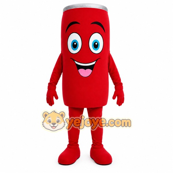 Red Rectangle Mascot Costume
