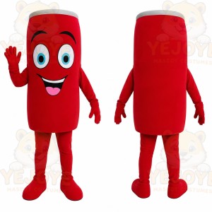 Red Rectangle Mascot Costume