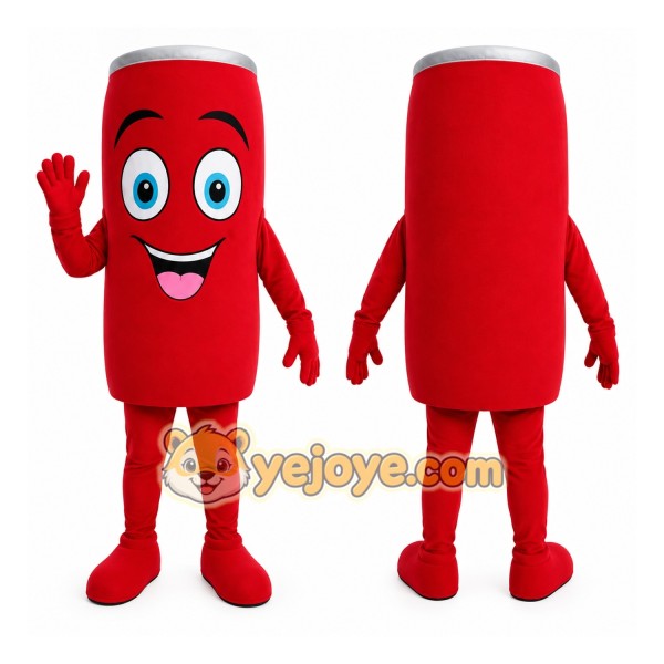 Red Rectangle Mascot Costume
