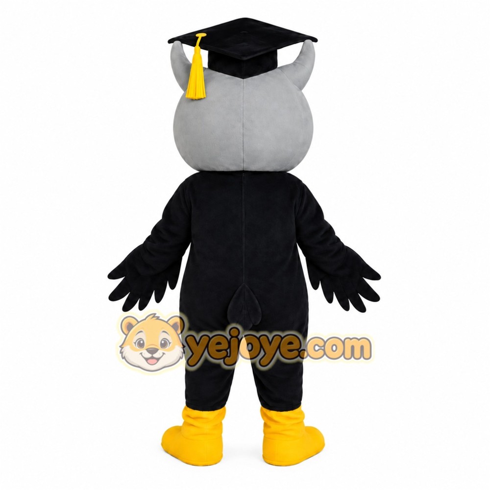 Black Owl Mascot Costume