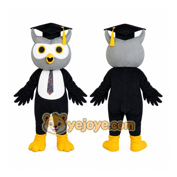 Black Owl Mascot Costume