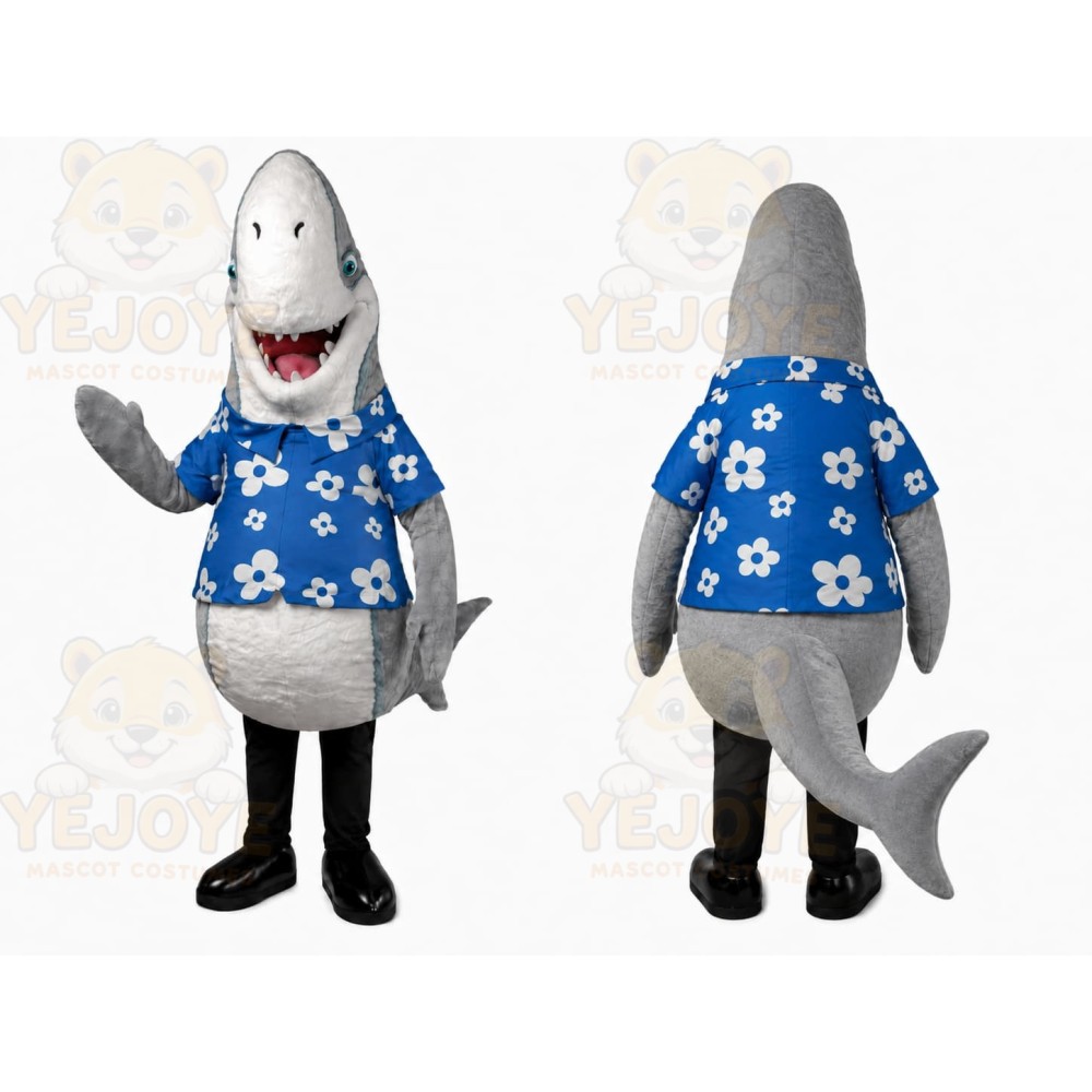 Gray Shark Shirt Mascot Costume