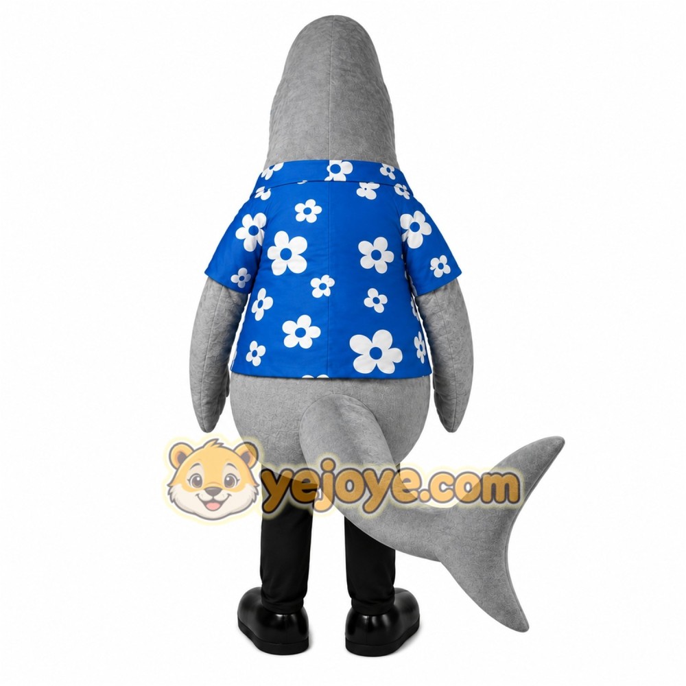 Gray Shark Shirt Mascot Costume Gray Shark Shirt Mascot Costume