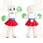 White Cheerleader Rabbit Mascot Costume