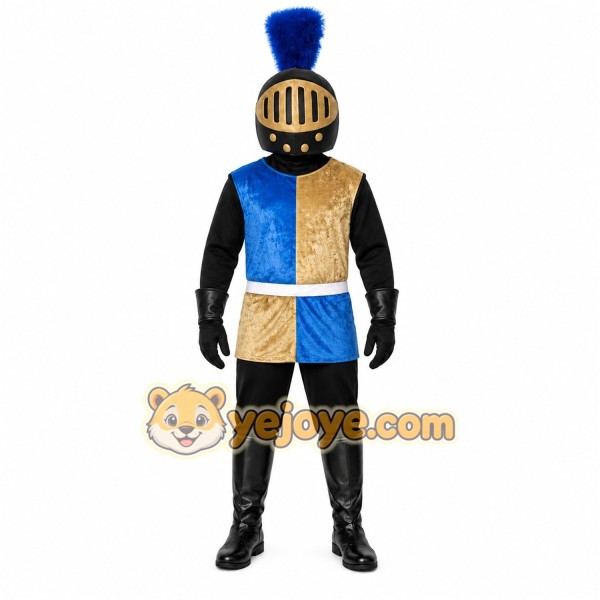 Blue Knight Mascot Costume