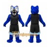 Blue Sports Wolf Mascot Costume Blue Sports Wolf Mascot Costume