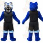 Blue Sports Wolf Mascot Costume