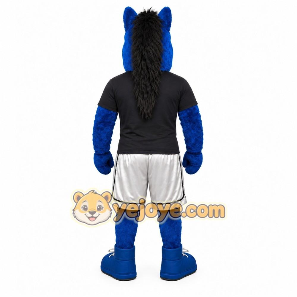 Blue Horse Sports Mascot Costume Blue Horse Sports Mascot Costume
