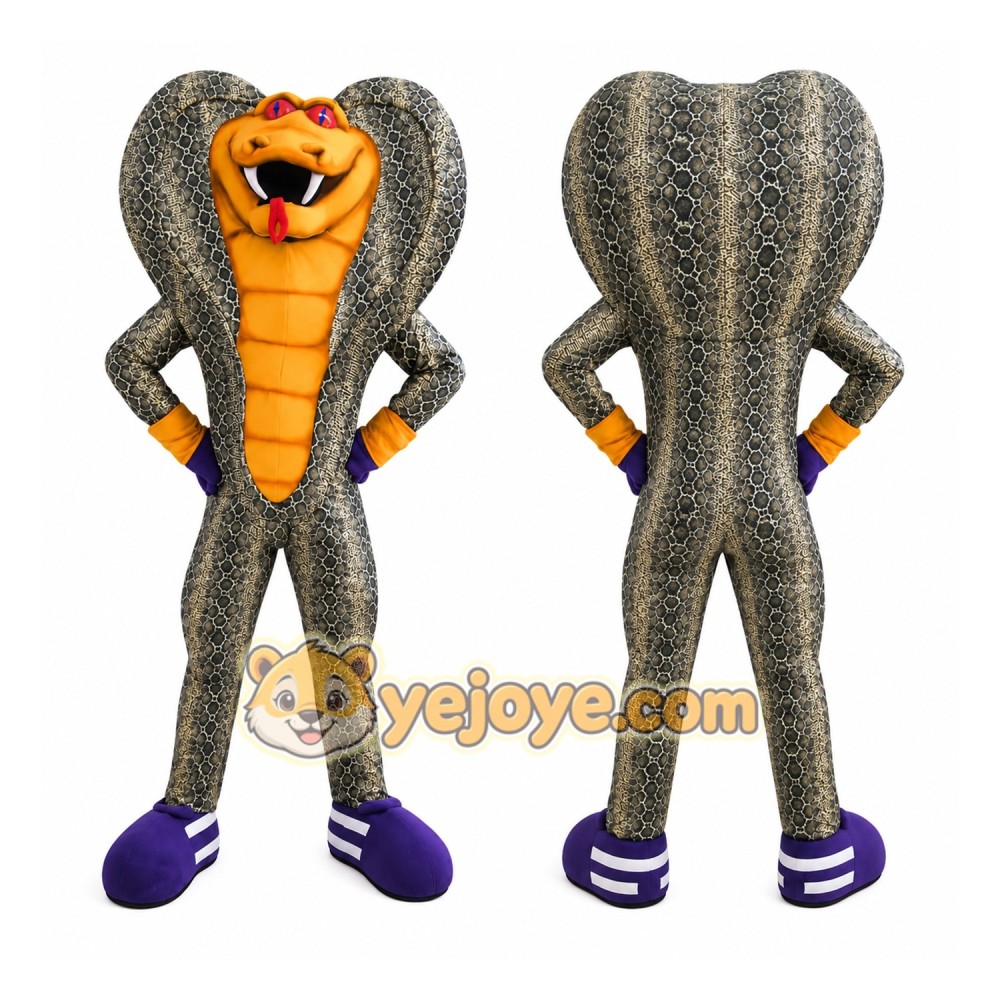 Gray Cobra Mascot Costume