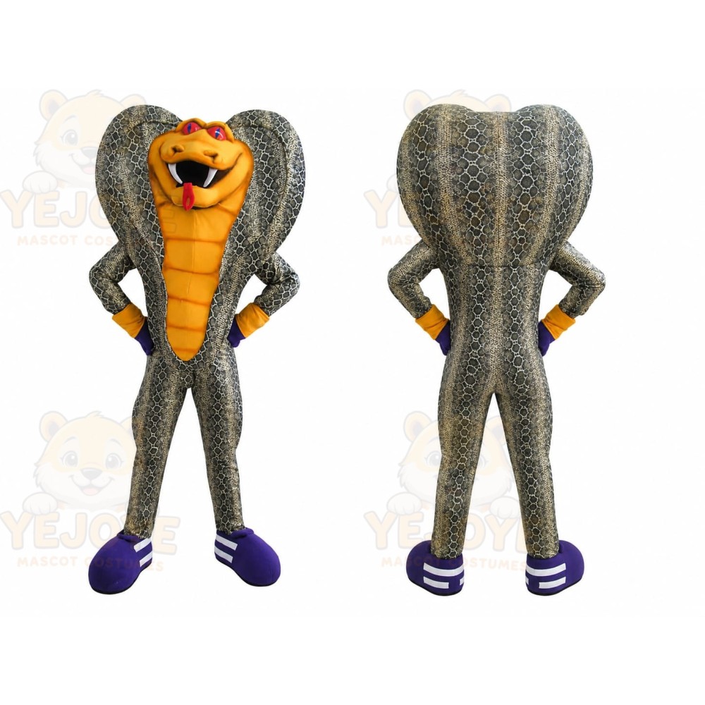 Gray Cobra Mascot Costume