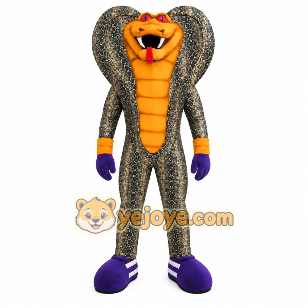 Gray Cobra Mascot Costume