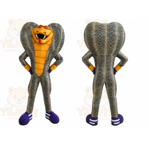 Gray Cobra Mascot Costume