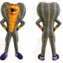 Gray Cobra Mascot Costume