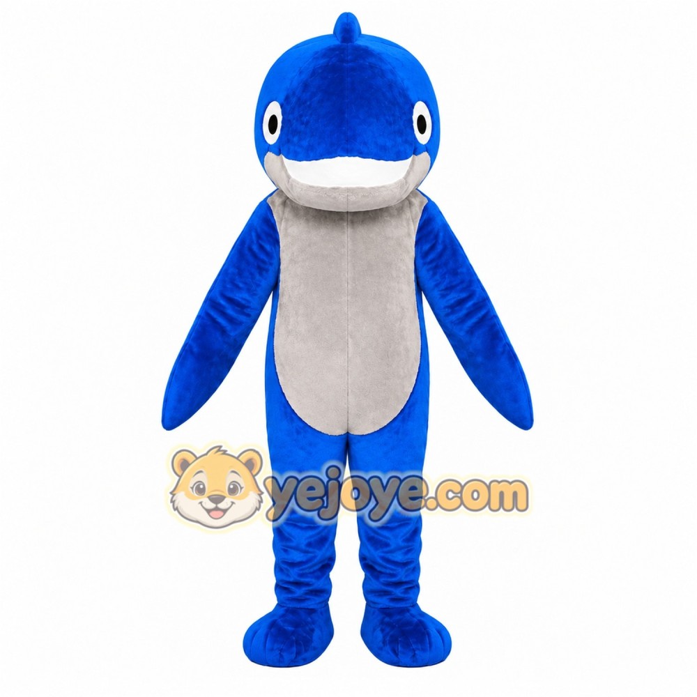 Blue Whale Mascot Costume Blue Whale Mascot Costume