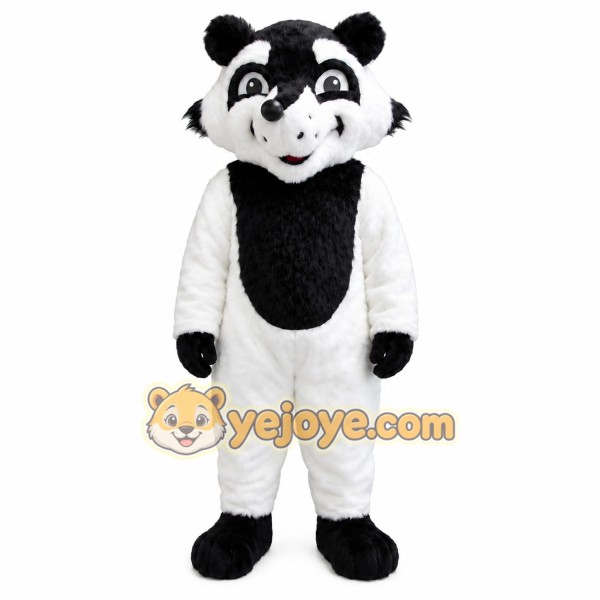 Black White Raccoon Mascot Costume