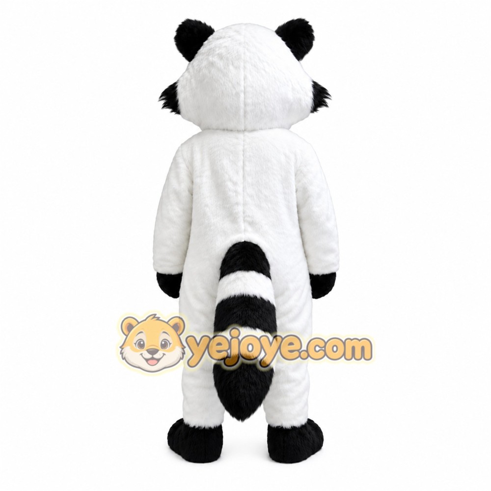 Black White Raccoon Mascot Costume Black White Raccoon Mascot Costume