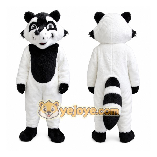Black White Raccoon Mascot Costume