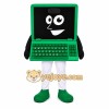 Green Laptop Mascot Costume Green Laptop Mascot Costume