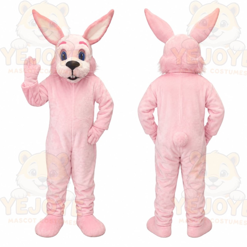 Pink Rabbit Mascot Costume