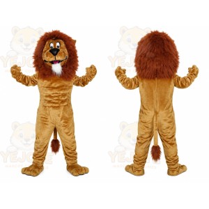 Tan Lion Mascot Costume