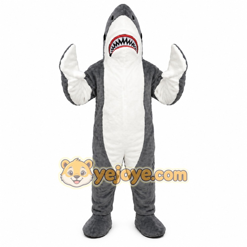 Gray Shark Mascot Costume Gray Shark Mascot Costume