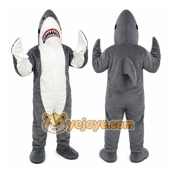 Gray Shark Mascot Costume
