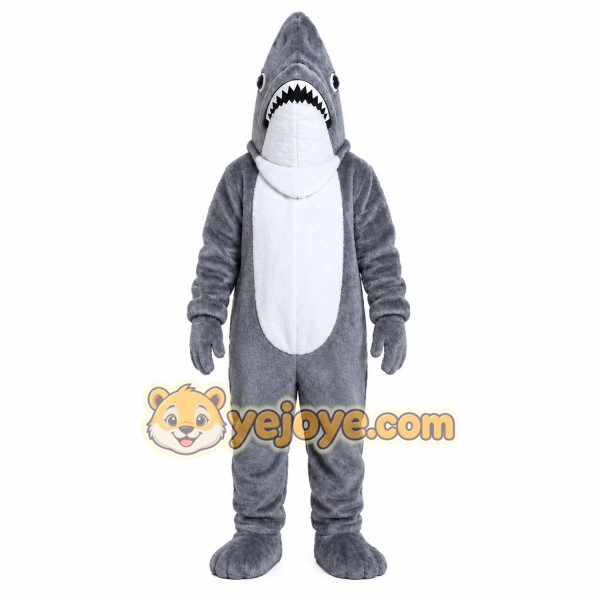Gray Shark Mascot Costume