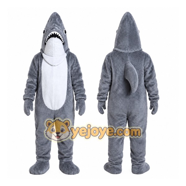 Gray Shark Mascot Costume