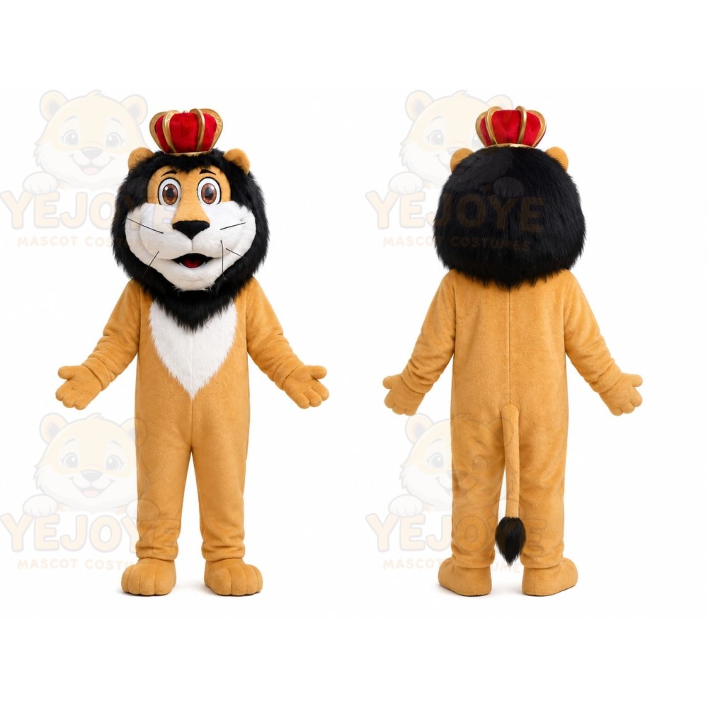 Orange Lion Mascot Costume