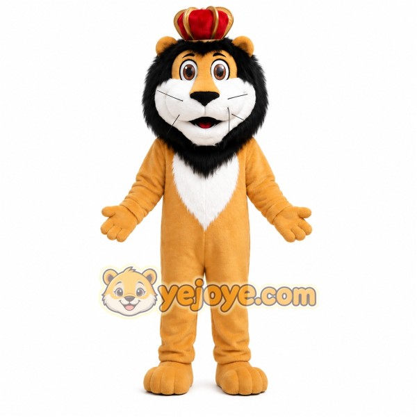 Orange Lion Mascot Costume