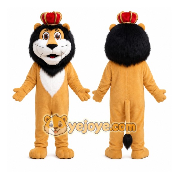 Orange Lion Mascot Costume