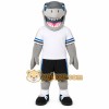 Gray Shark Soccer Mascot Costume