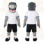 Gray Shark Soccer Mascot Costume