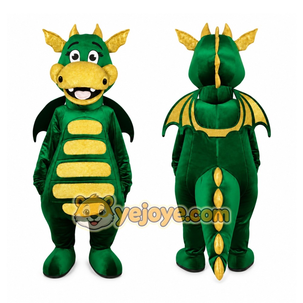 Green Dragon Mascot Costume